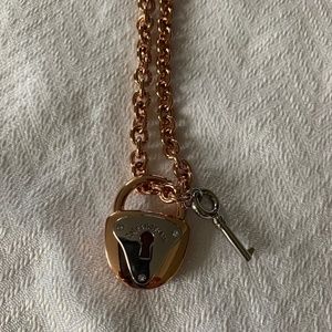 Lola and Grace Lock and Key Copper Necklace